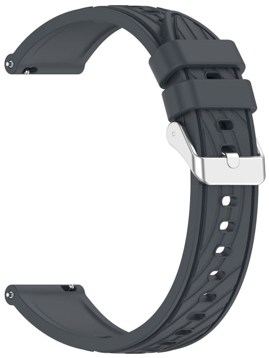 Silicone Rubber Strap Grey 20mm