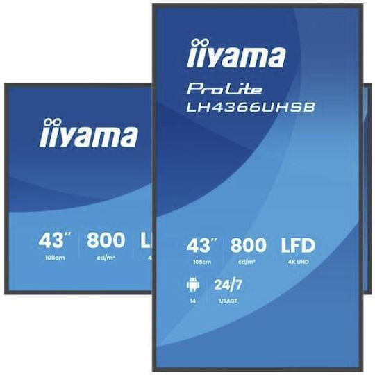 Iiyama LH4366UHSB-B1AG Public Display 43" LCD 4K UHD