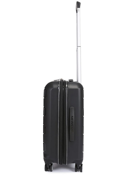 Newcom Cabin Hard Black Suitcase Height 50cm