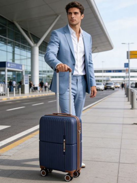 Newcom Cabin Hard Blue Suitcase 56cm Height