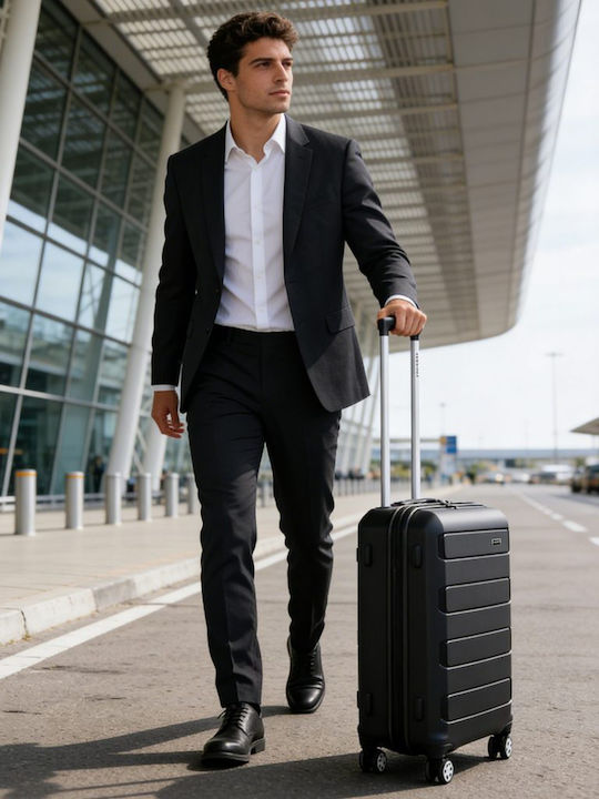 Newcom Medium Hard Black Travel Suitcase Height 61cm