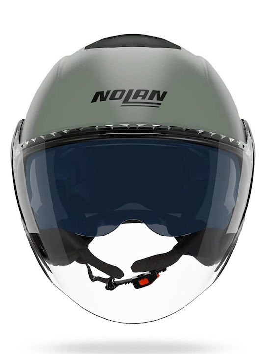 Nolan N20-2 Vizieră Classico Nobile 337 Verde Gri Cască Moto Jet ECE 22.06 1200gr cu Vizieră Solară