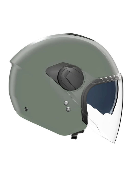 Nolan N20-2 Vizieră Classico Nobile 337 Verde Gri Cască Moto Jet ECE 22.06 1200gr cu Vizieră Solară