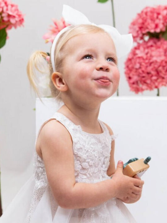 Bambolino Asimina Rochie de Botez Albă