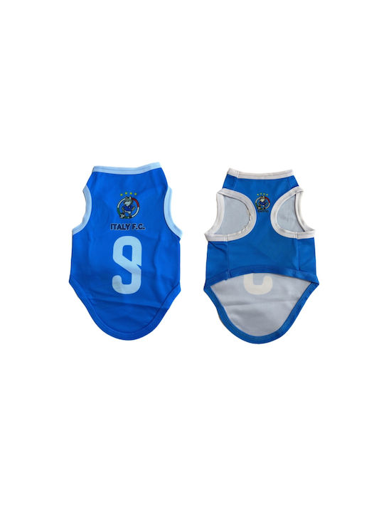 Replica Hundeshirts National Italien 9 Weiß Blau 180826-08