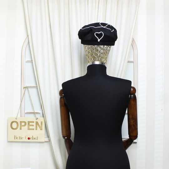 Beretă De Damă Din Țesătură Sintetică ButicCochet O Singură Mărime Design Stilat Negru Bsc554