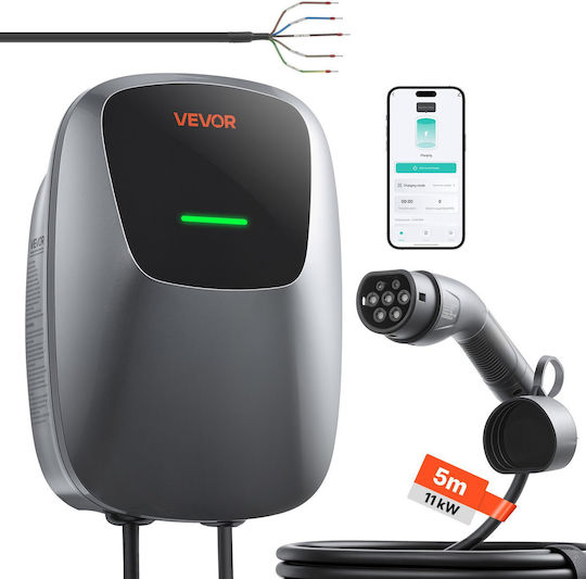 Vevor Wall Mounted Three-Phase 11kW Charger with Built-in Cable 5m Type 2 (OZSXJLD11KWCKW29W001V8)