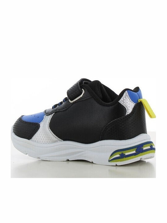 Kids Sneakers with Hoop & Loop Closure and Blue Lights