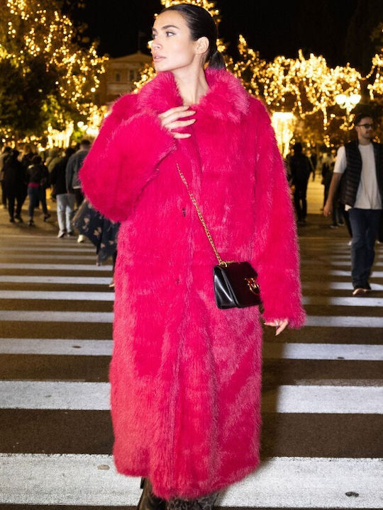 Long Women's Fuchsia Fur