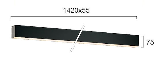 Viokef LED Γραμμικό Φωτιστικό Οροφής 37W Φυσικό Λευκό 142εκ.