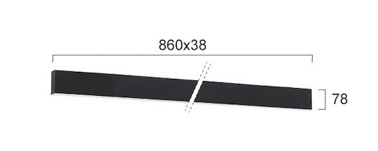 Viokef Commercial Linear LED Ceiling Light 22W Warm White 86cm