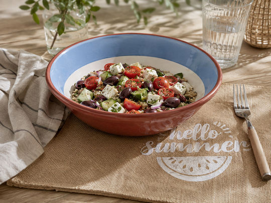 Ceramic Salad Bowl Blue 25x8cm Ceramic Salad Bowl Blue 25x8cm