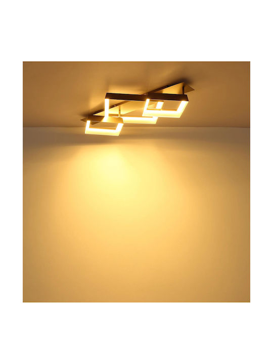 Globo Lighting Таванно Осветително Тяло Кафяво с Интегриран LED