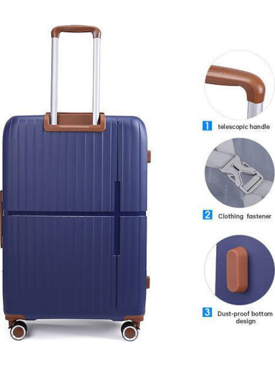Newcom RCM Hart Reisekoffer Blau Maximale Höhe 76cm Set 3 Stück