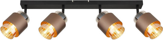 Globo Lighting Spot With 4 Lights In Black Colour