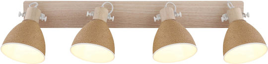 Globo Lighting Spot With 4 Lights In White Colour
