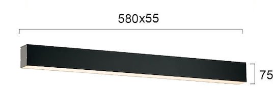 Viokef LED Γραμμικό Φωτιστικό Οροφής 15W Θερμό Λευκό 58εκ.