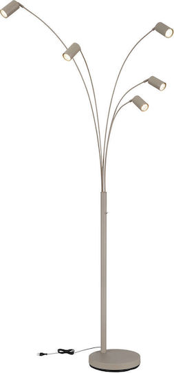 Globo Lighting Robby Lampadar De Podea Înălțime 204xLungime 73cm Cu Dulie Pentru Lampă GU10 Bej