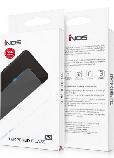 iNOS Full Face Tempered Glass Μαύρο (Realme C21Y / C25Y)