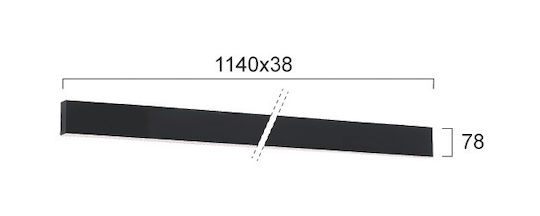 Viokef L1140 LED Комерсиално Линейно Осветление Светило Таван 30W Неутрално бяло 114см.