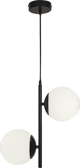 Viokef Anouk Pendant Light Black with Socket E14, E.14 28x12x36cm
