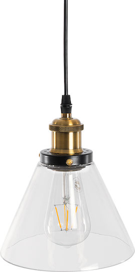GloboStar WICKHAM Pendant Light Gray Bell with Socket E27 26x26x20cm