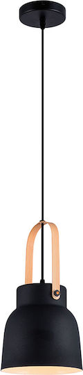 Viokef Malou Κρεμαστό Φωτιστικό Μαύρο με Ντουί E27 25x250εκ.