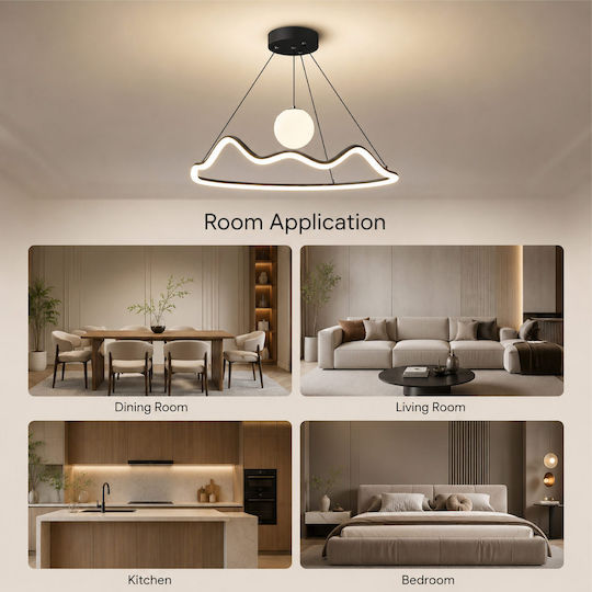 Lightplanet Lustră LED cu Alb Rece Lumină