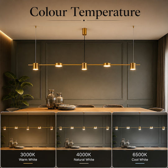 Lightplanet Pendant Light Gold LED with Natural White Light