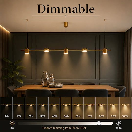 Lightplanet Pendant Light Gold LED with Natural White Light