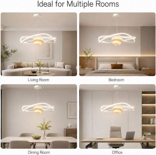 Lightplanet LED Smart Κρεμαστό Φωτιστικό Μαύρο