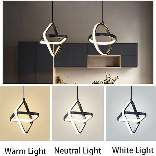 Jiju Lumini Suspendate Negru LED