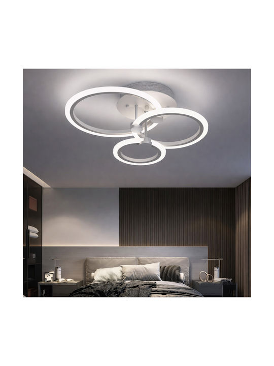 Lightplanet Πλαφονιέρα Οροφής 38εκ. Μπεζ με Ενσωματωμένο LED και Τηλεχειριστήριο
