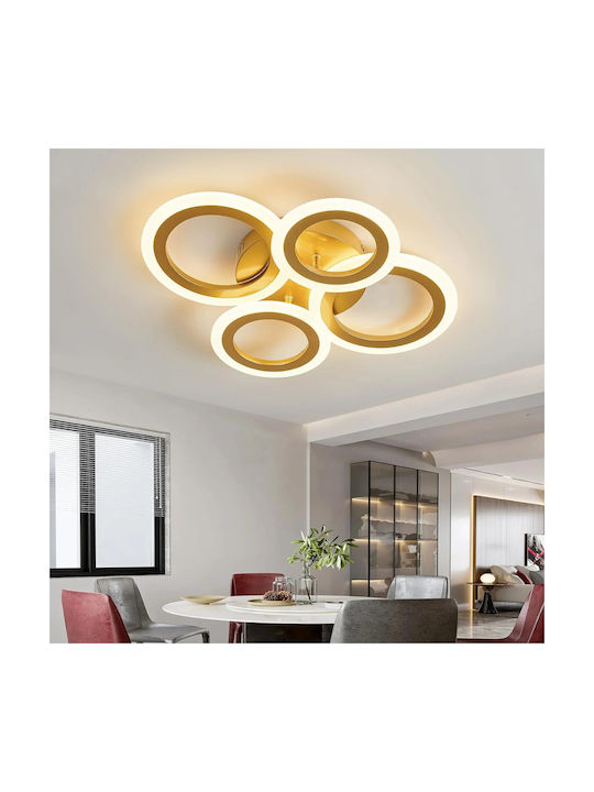 Lightplanet Plafonieră de Tavan Aurie cu LED Integrat și Telecomandă