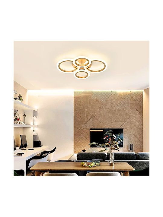 Lightplanet Plafonieră de Tavan Aurie cu LED Integrat și Telecomandă