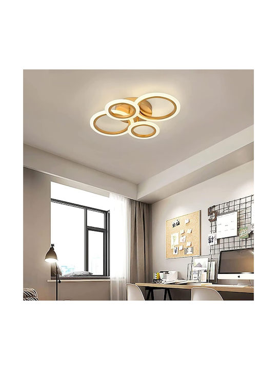 Lightplanet Plafonieră de Tavan Aurie cu LED Integrat și Telecomandă