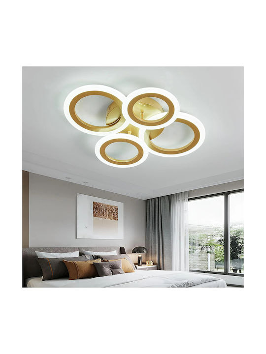 Lightplanet Plafonieră de Tavan Aurie cu LED Integrat și Telecomandă
