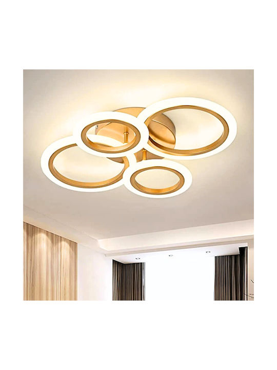 Lightplanet Plafonieră de Tavan Aurie cu LED Integrat și Telecomandă