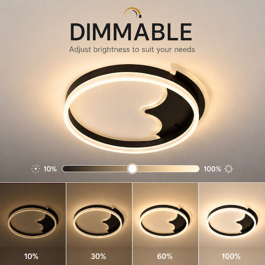 Lightplanet Deckenleuchte Gold mit Integrierter LED und Fernbedienung