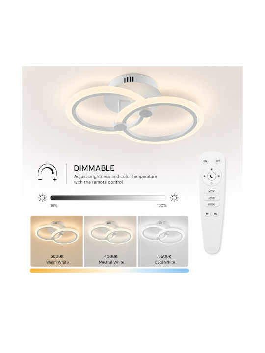 Lightplanet Plafonieră de Tavan cu LED Integrat și Telecomandă