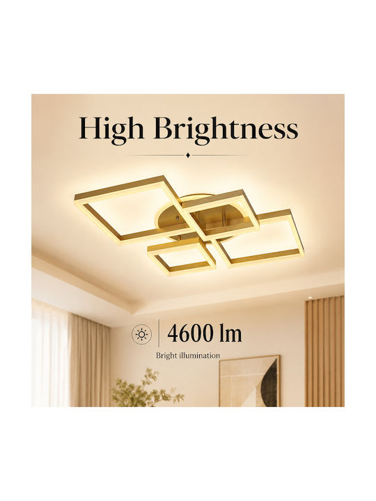Lightplanet Plafonieră de Tavan Aurie cu LED Integrat