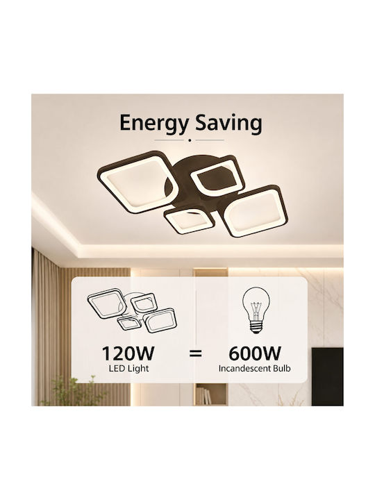 Lightplanet Smart Ceiling Mount Light Brown with Integrated LED and Remote Control