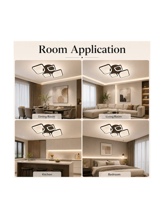Lightplanet Smart Ceiling Mount Light Brown with Integrated LED and Remote Control