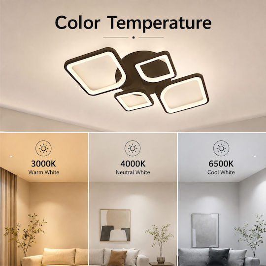 Lightplanet Smart Deckenleuchte Braun mit Integrierter LED und Fernbedienung