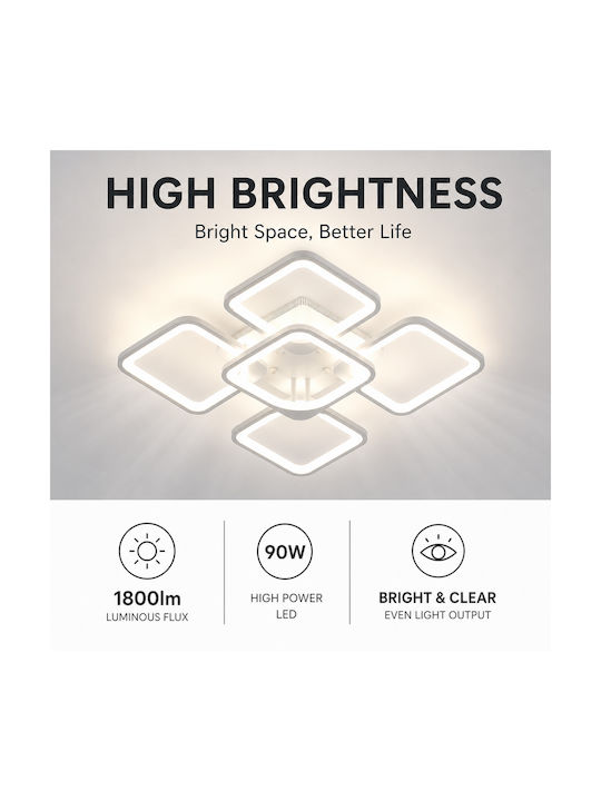 Lightplanet Plafonieră de Tavan cu LED Integrat și Telecomandă