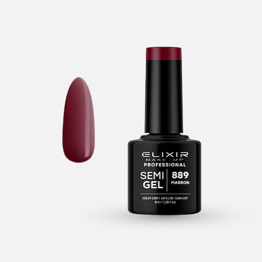 Elixir Gel Nagellack 889 Braun Farbe 8ml