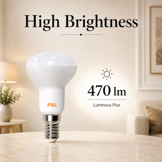 Lightplanet Bec LED 6W Pentru Bază E14 și Formă R50 Alb Cald