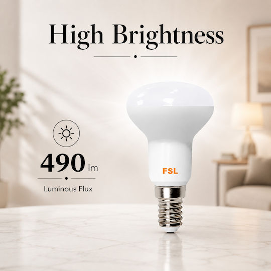 Lightplanet Bec LED 6W Pentru Bază De Bec E14 Și Formă R50 Alb Rece