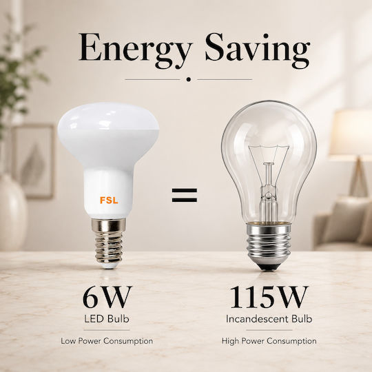 Lightplanet Bec LED 6W Pentru Bază De Bec E14 Și Formă R50 Alb Rece
