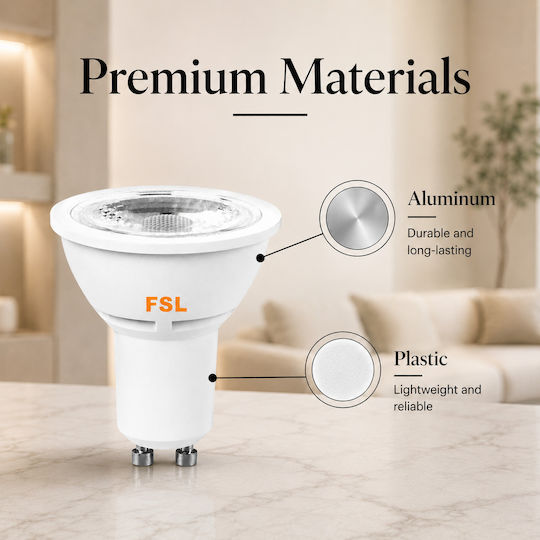 Lightplanet Bec Bec LED 5W Pentru Bază De Bec GU10 Alb Cald